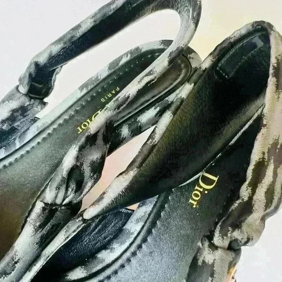 NEW! Christian Dior Mizza Slingback Snow Leopard Slingbacks - Picture 6 of 11